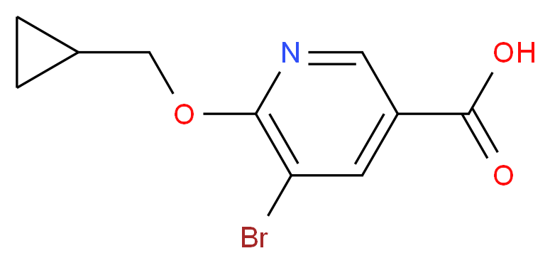 5-Bromo-6-(cyclopropylmethoxy)nicotinic acid_Molecular_structure_CAS_912454-38-7)
