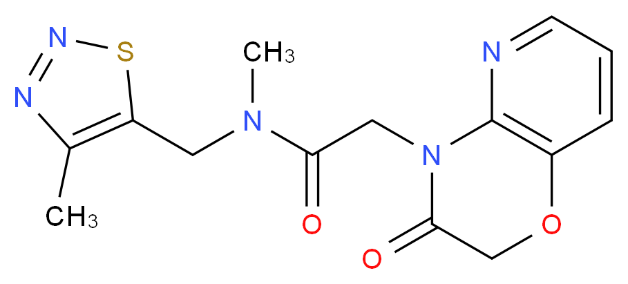 N-methyl-N-[(4-methyl-1,2,3-thiadiazol-5-yl)methyl]-2-(3-oxo-2,3-dihydro-4H-pyrido[3,2-b][1,4]oxazin-4-yl)acetamide_Molecular_structure_CAS_)