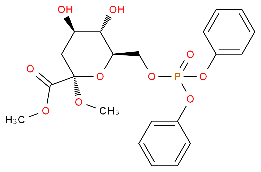 Methyl (Methyl 3-Deoxy-D-arabino-heptulopyranosid)onate-7-(diphenyl Phosphate)_Molecular_structure_CAS_91382-79-5)