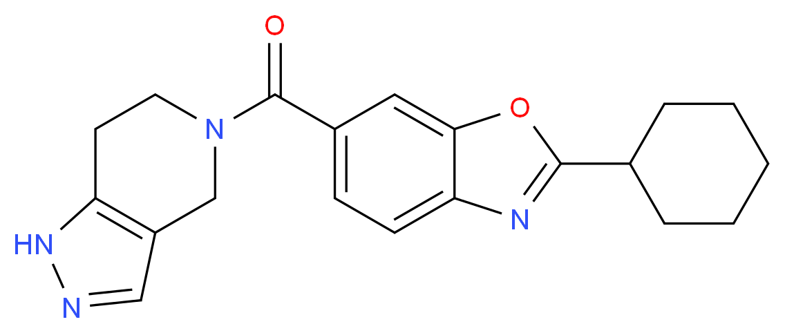 5-[(2-cyclohexyl-1,3-benzoxazol-6-yl)carbonyl]-4,5,6,7-tetrahydro-1H-pyrazolo[4,3-c]pyridine_Molecular_structure_CAS_)