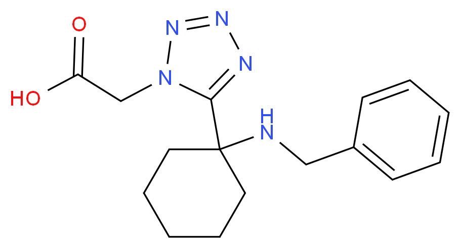{5-[1-(benzylamino)cyclohexyl]-1H-tetrazol-1-yl}acetic acid_Molecular_structure_CAS_915920-47-7)