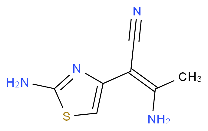(2E)-3-amino-2-(2-amino-1,3-thiazol-4-yl)but-2-enenitrile_Molecular_structure_CAS_)