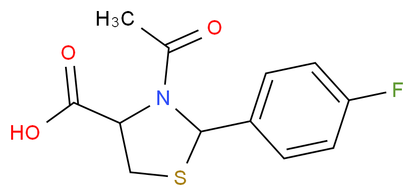 3-Acetyl-2-(4-fluoro-phenyl)-thiazolidine-4-carboxylic acid_Molecular_structure_CAS_)