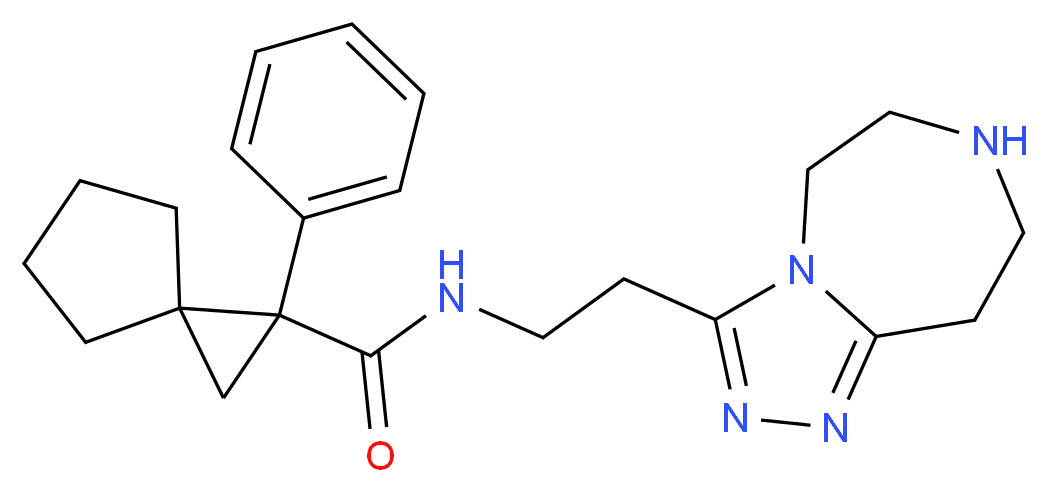 1-phenyl-N-[2-(6,7,8,9-tetrahydro-5H-[1,2,4]triazolo[4,3-d][1,4]diazepin-3-yl)ethyl]spiro[2.4]heptane-1-carboxamide_Molecular_structure_CAS_)
