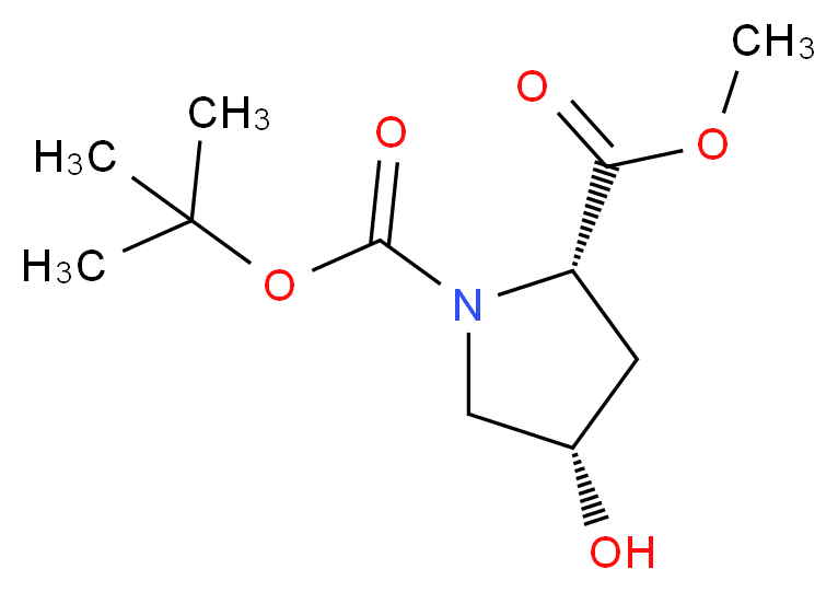 (2S,4S)-4-Hydroxypyrrolidine-1,2-dicarboxylic Acid 1-tert-Butyl Ester 2-Methyl Ester_Molecular_structure_CAS_102195-79-9)
