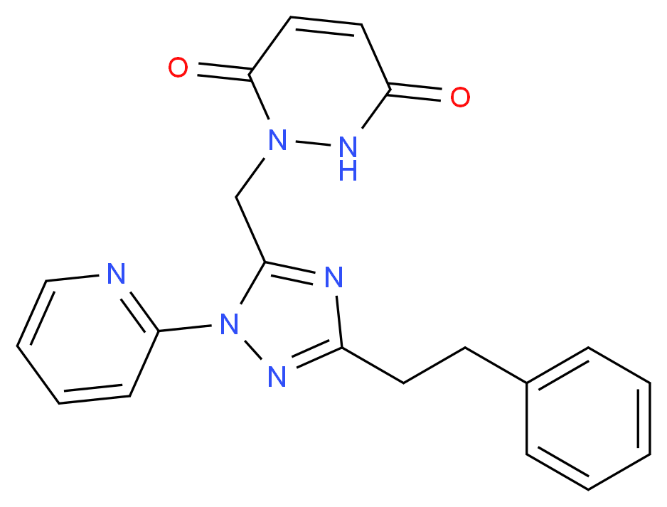 1-{[3-(2-phenylethyl)-1-pyridin-2-yl-1H-1,2,4-triazol-5-yl]methyl}-1,2-dihydropyridazine-3,6-dione_Molecular_structure_CAS_)