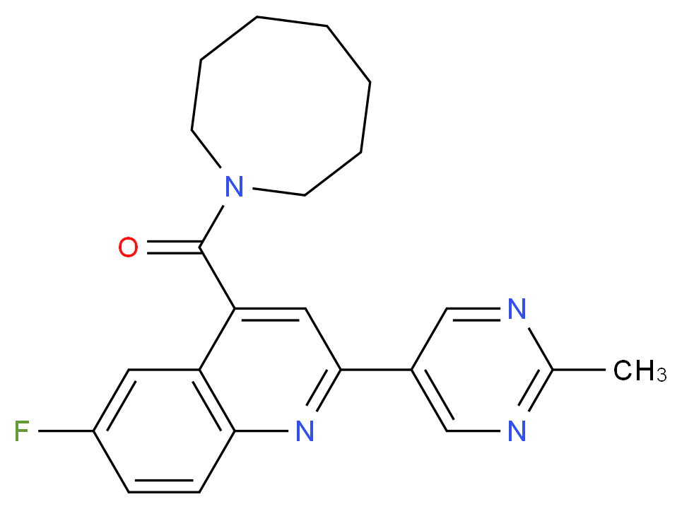 4-(azocan-1-ylcarbonyl)-6-fluoro-2-(2-methylpyrimidin-5-yl)quinoline_Molecular_structure_CAS_)