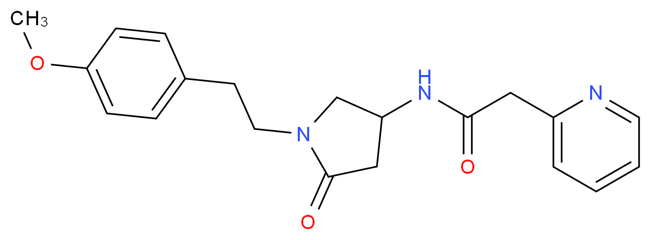 N-{1-[2-(4-methoxyphenyl)ethyl]-5-oxo-3-pyrrolidinyl}-2-(2-pyridinyl)acetamide_Molecular_structure_CAS_)