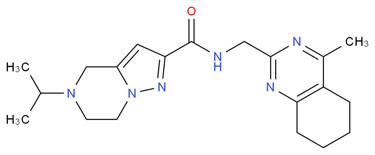 5-isopropyl-N-[(4-methyl-5,6,7,8-tetrahydroquinazolin-2-yl)methyl]-4,5,6,7-tetrahydropyrazolo[1,5-a]pyrazine-2-carboxamide_Molecular_structure_CAS_)