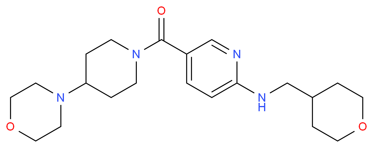 5-[(4-morpholin-4-ylpiperidin-1-yl)carbonyl]-N-(tetrahydro-2H-pyran-4-ylmethyl)pyridin-2-amine_Molecular_structure_CAS_)