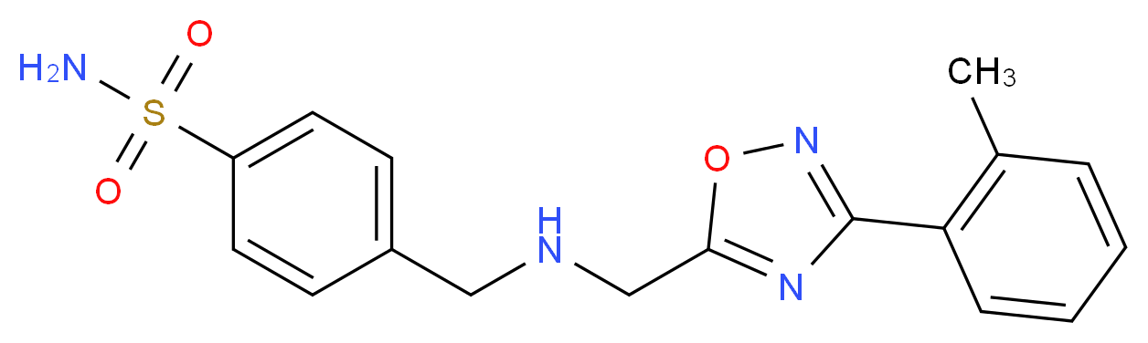 4-[({[3-(2-methylphenyl)-1,2,4-oxadiazol-5-yl]methyl}amino)methyl]benzenesulfonamide_Molecular_structure_CAS_)