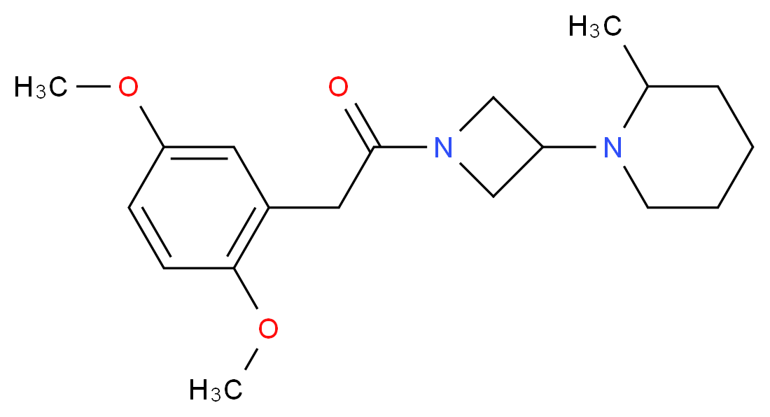 1-{1-[(2,5-dimethoxyphenyl)acetyl]-3-azetidinyl}-2-methylpiperidine_Molecular_structure_CAS_)