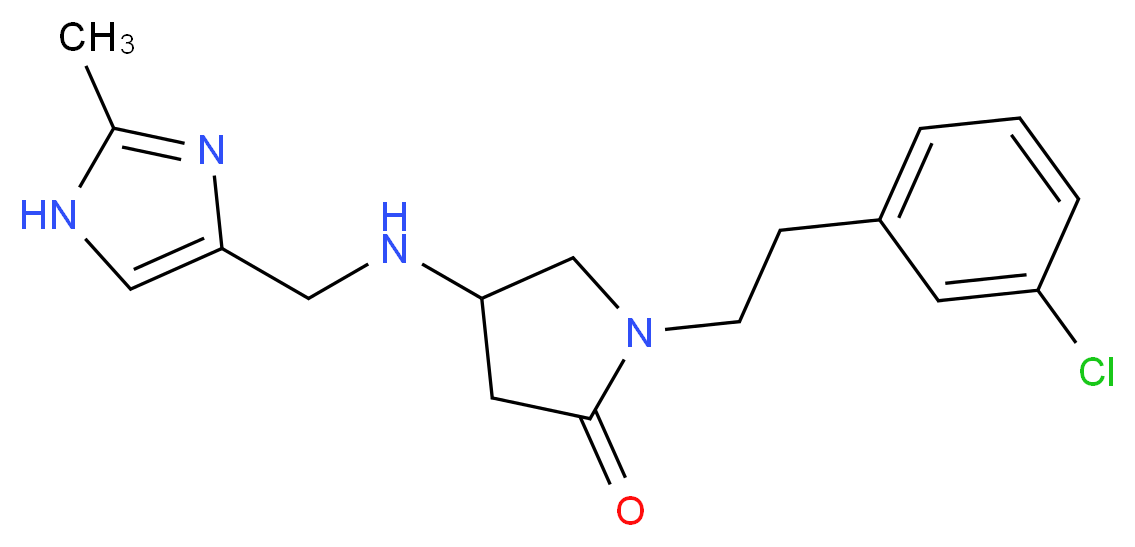 1-[2-(3-chlorophenyl)ethyl]-4-{[(2-methyl-1H-imidazol-4-yl)methyl]amino}-2-pyrrolidinone_Molecular_structure_CAS_)
