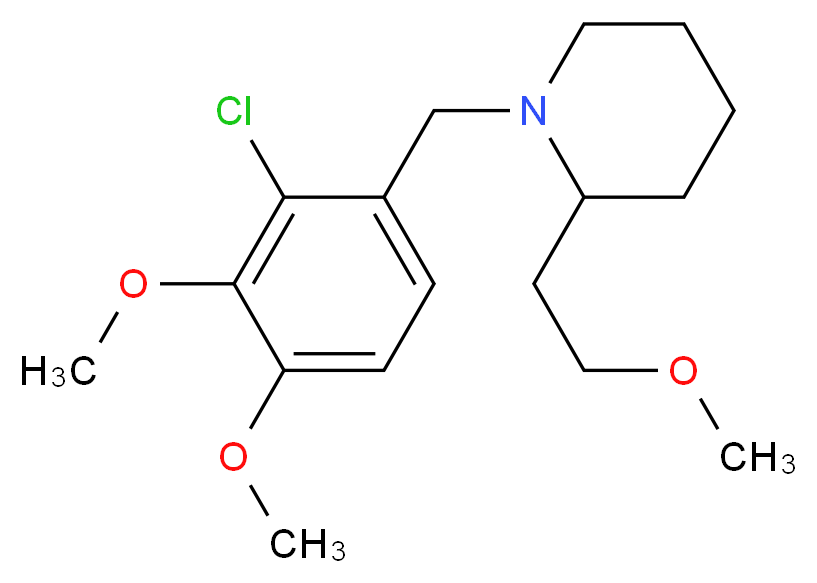 1-(2-chloro-3,4-dimethoxybenzyl)-2-(2-methoxyethyl)piperidine_Molecular_structure_CAS_)