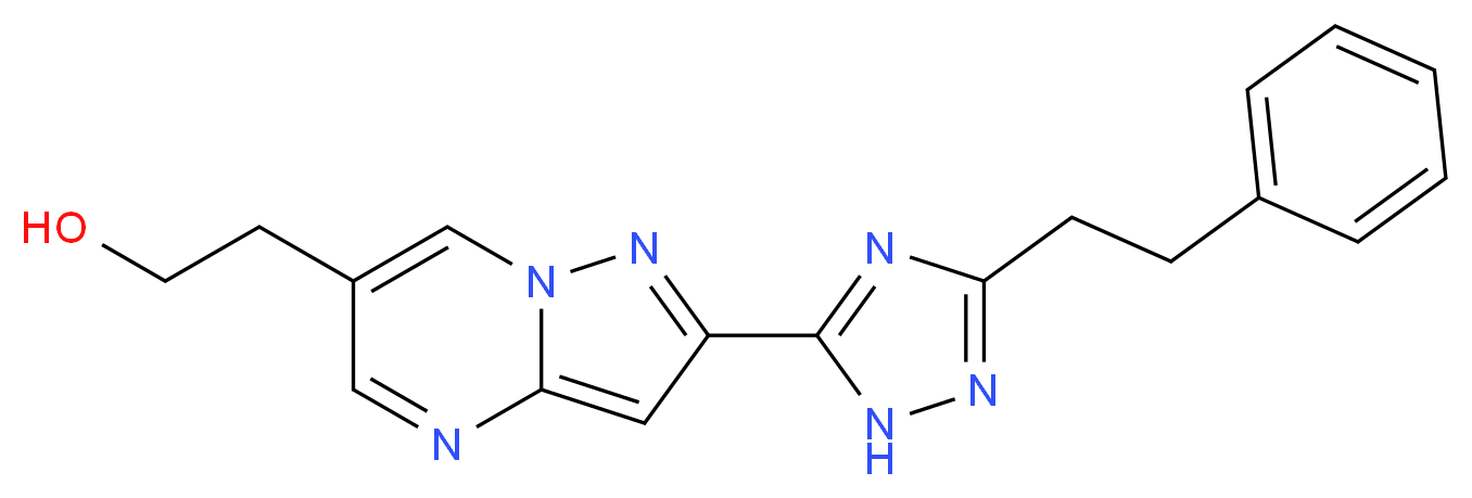 2-{2-[3-(2-phenylethyl)-1H-1,2,4-triazol-5-yl]pyrazolo[1,5-a]pyrimidin-6-yl}ethanol_Molecular_structure_CAS_)