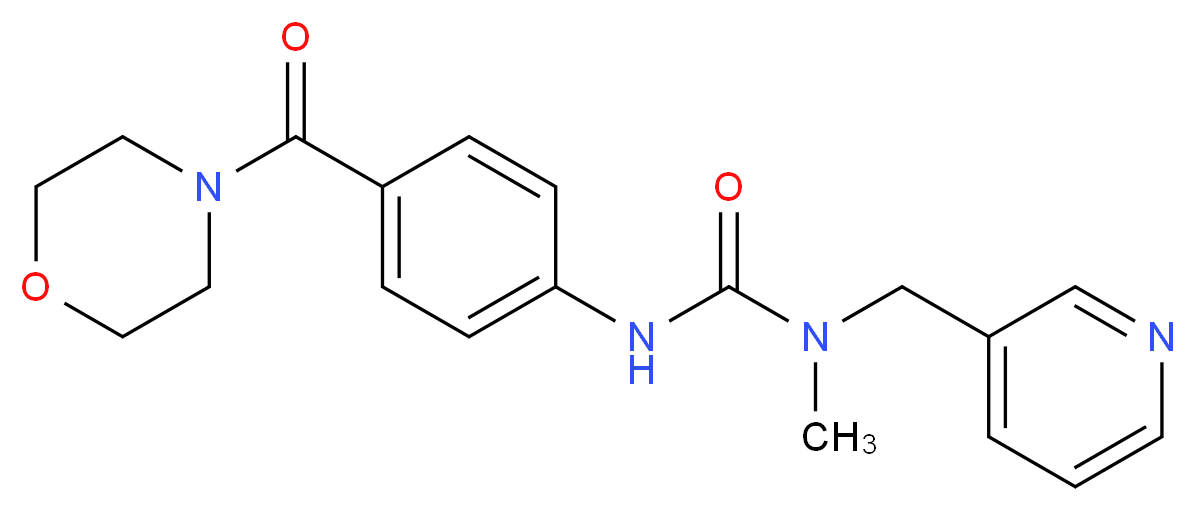 N-methyl-N'-[4-(morpholin-4-ylcarbonyl)phenyl]-N-(pyridin-3-ylmethyl)urea_Molecular_structure_CAS_)
