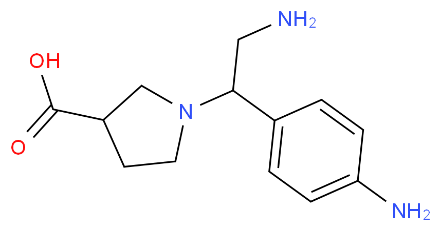 1-[2-AMINO-1-(4-AMINO-PHENYL)-ETHYL]-PYRROLIDINE-3-CARBOXYLIC ACID_Molecular_structure_CAS_886364-09-6)