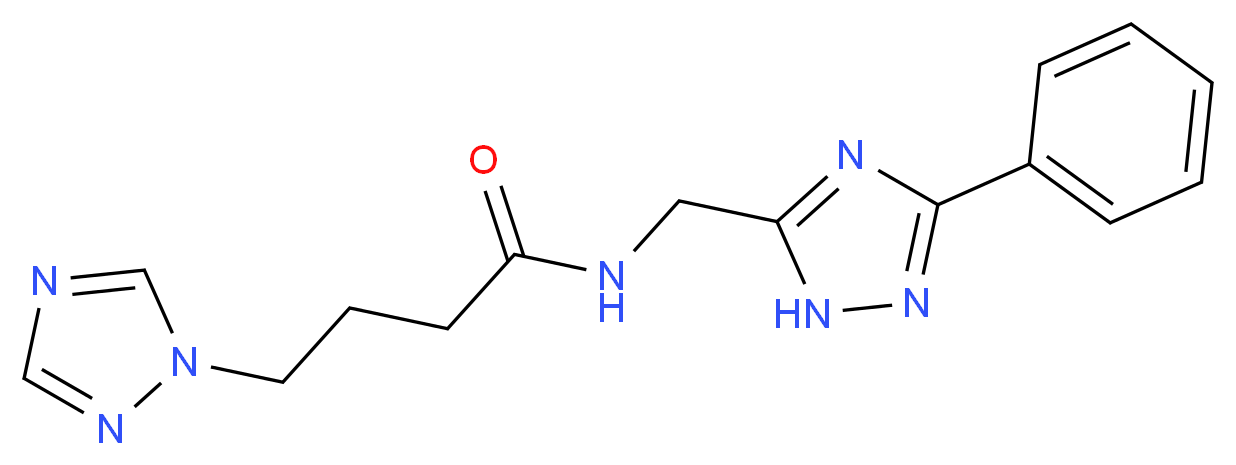 N-[(3-phenyl-1H-1,2,4-triazol-5-yl)methyl]-4-(1H-1,2,4-triazol-1-yl)butanamide_Molecular_structure_CAS_)