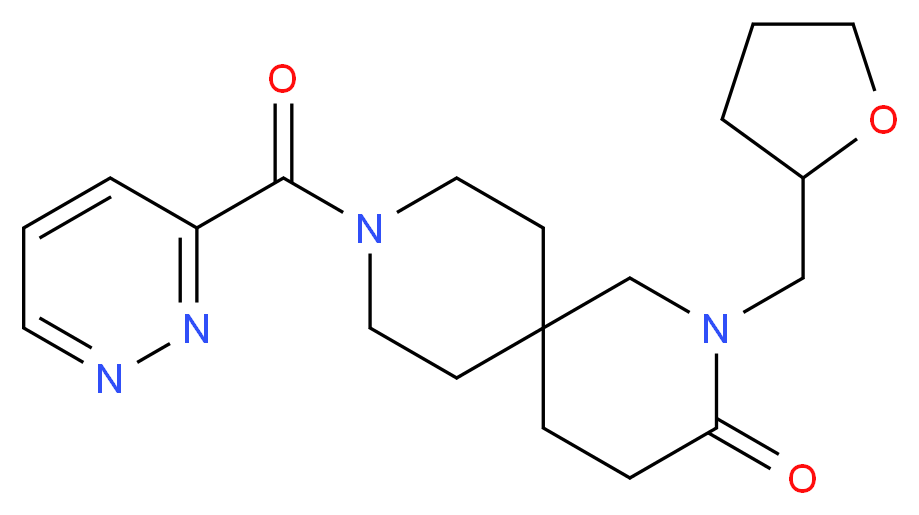 9-(3-pyridazinylcarbonyl)-2-(tetrahydro-2-furanylmethyl)-2,9-diazaspiro[5.5]undecan-3-one_Molecular_structure_CAS_)
