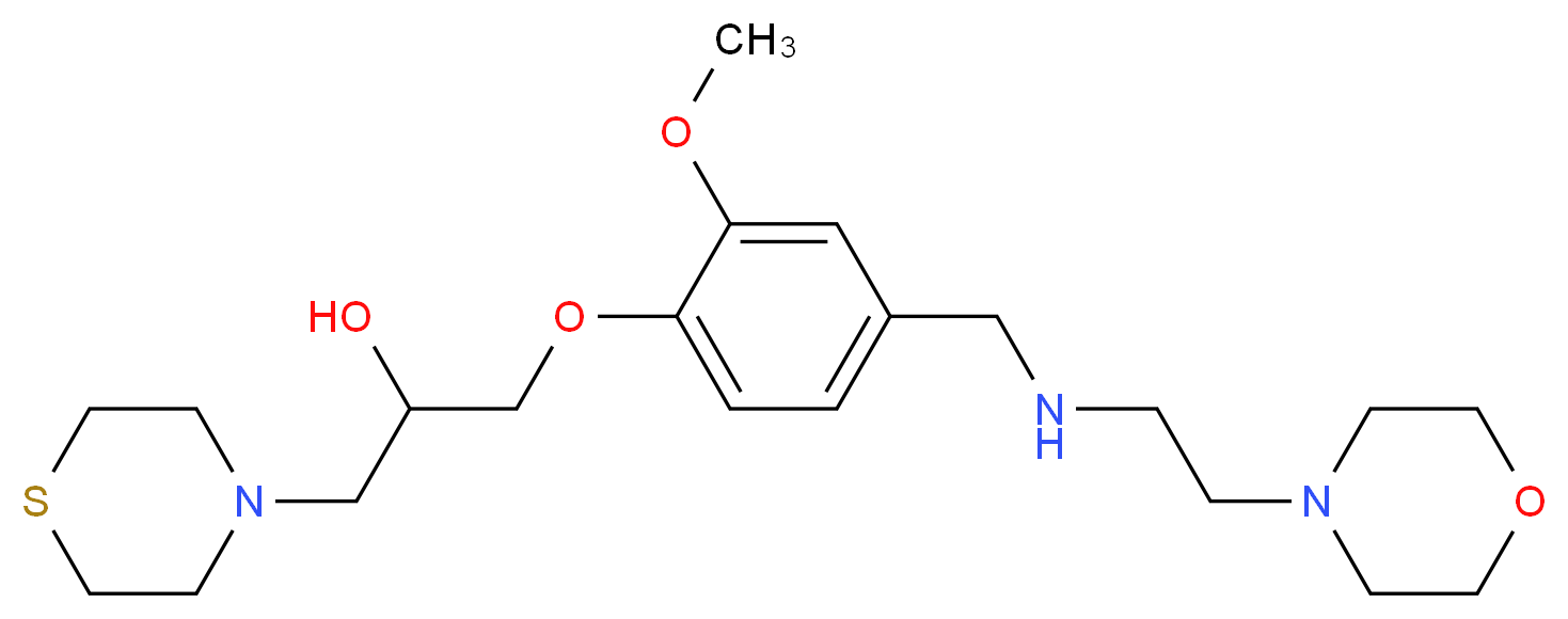 1-[2-methoxy-4-({[2-(4-morpholinyl)ethyl]amino}methyl)phenoxy]-3-(4-thiomorpholinyl)-2-propanol_Molecular_structure_CAS_)