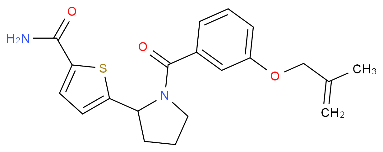 5-(1-{3-[(2-methyl-2-propen-1-yl)oxy]benzoyl}-2-pyrrolidinyl)-2-thiophenecarboxamide_Molecular_structure_CAS_)
