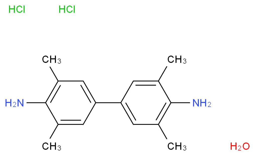 3,3′,5,5′-Tetramethylbenzidine dihydrochloride hydrate_Molecular_structure_CAS_207738-08-7)