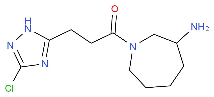 1-[3-(3-chloro-1H-1,2,4-triazol-5-yl)propanoyl]azepan-3-amine_Molecular_structure_CAS_)