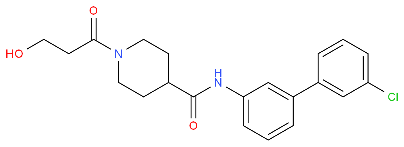 N-(3'-chlorobiphenyl-3-yl)-1-(3-hydroxypropanoyl)piperidine-4-carboxamide_Molecular_structure_CAS_)