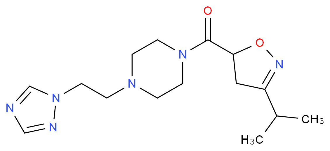 1-[(3-isopropyl-4,5-dihydroisoxazol-5-yl)carbonyl]-4-[2-(1H-1,2,4-triazol-1-yl)ethyl]piperazine_Molecular_structure_CAS_)