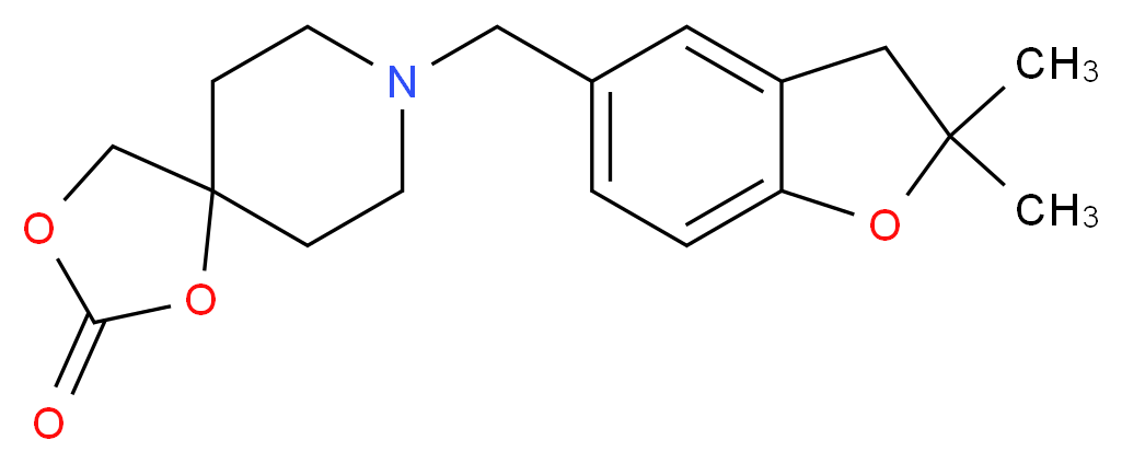 8-[(2,2-dimethyl-2,3-dihydro-1-benzofuran-5-yl)methyl]-1,3-dioxa-8-azaspiro[4.5]decan-2-one_Molecular_structure_CAS_)