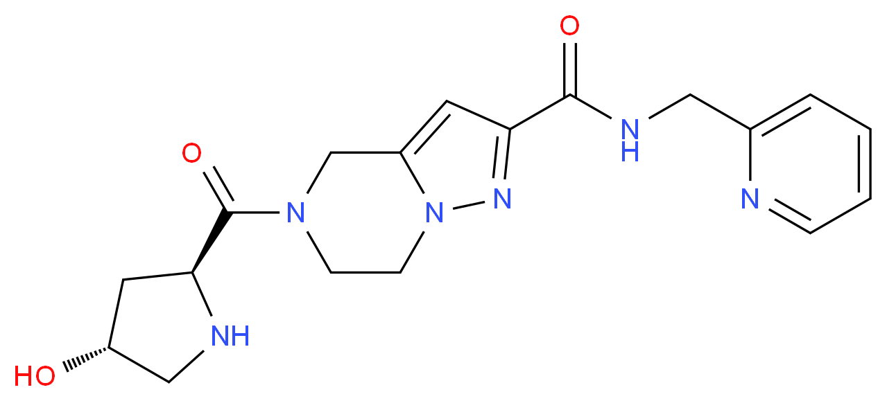 5-[(4R)-4-hydroxy-L-prolyl]-N-(pyridin-2-ylmethyl)-4,5,6,7-tetrahydropyrazolo[1,5-a]pyrazine-2-carboxamide_Molecular_structure_CAS_)