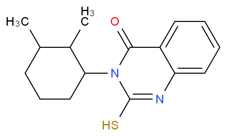 3-(2,3-dimethylcyclohexyl)-2-mercaptoquinazolin-4(3H)-one_Molecular_structure_CAS_)