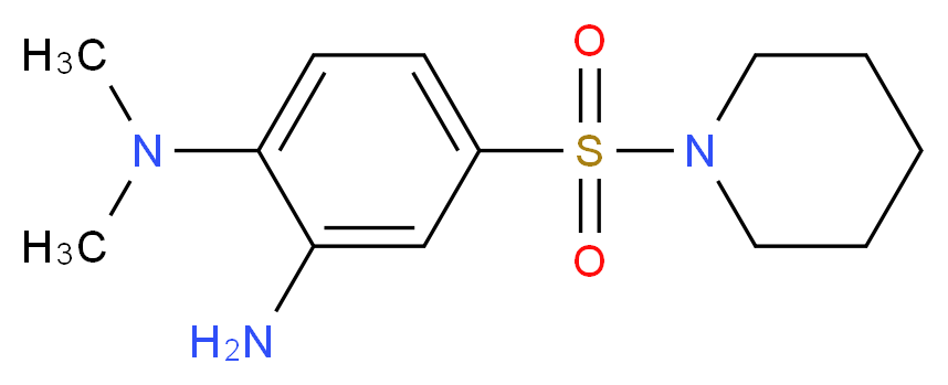 N-[2-amino-4-(piperidin-1-ylsulfonyl)phenyl]-N,N-dimethylamine_Molecular_structure_CAS_)