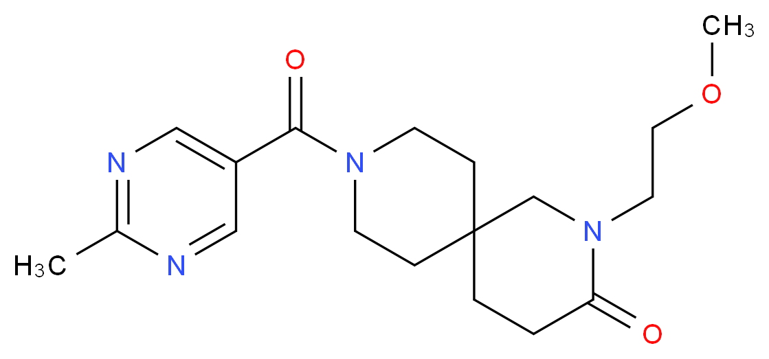 2-(2-methoxyethyl)-9-[(2-methylpyrimidin-5-yl)carbonyl]-2,9-diazaspiro[5.5]undecan-3-one_Molecular_structure_CAS_)
