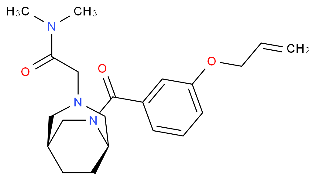2-{(1S*,5R*)-6-[3-(allyloxy)benzoyl]-3,6-diazabicyclo[3.2.2]non-3-yl}-N,N-dimethylacetamide_Molecular_structure_CAS_)