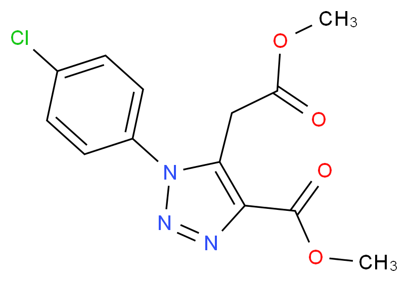 Methyl 1-(4-chlorophenyl)-5-(2-methoxy-2-oxoethyl) 1H-1,2,3-triazole-4-carboxylate_Molecular_structure_CAS_114462-77-0)