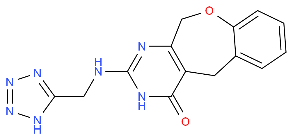 2-[(1H-tetrazol-5-ylmethyl)amino]-5,11-dihydro[1]benzoxepino[3,4-d]pyrimidin-4(3H)-one_Molecular_structure_CAS_)