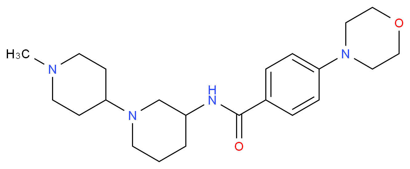 N-(1'-methyl-1,4'-bipiperidin-3-yl)-4-(4-morpholinyl)benzamide_Molecular_structure_CAS_)
