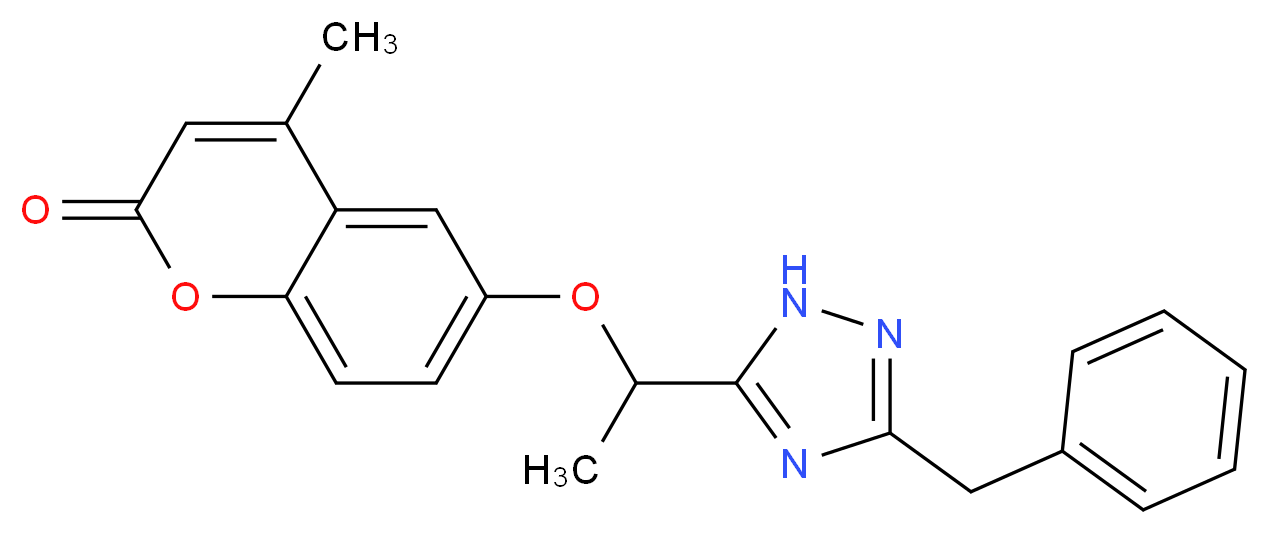 6-[1-(3-benzyl-1H-1,2,4-triazol-5-yl)ethoxy]-4-methyl-2H-chromen-2-one_Molecular_structure_CAS_)
