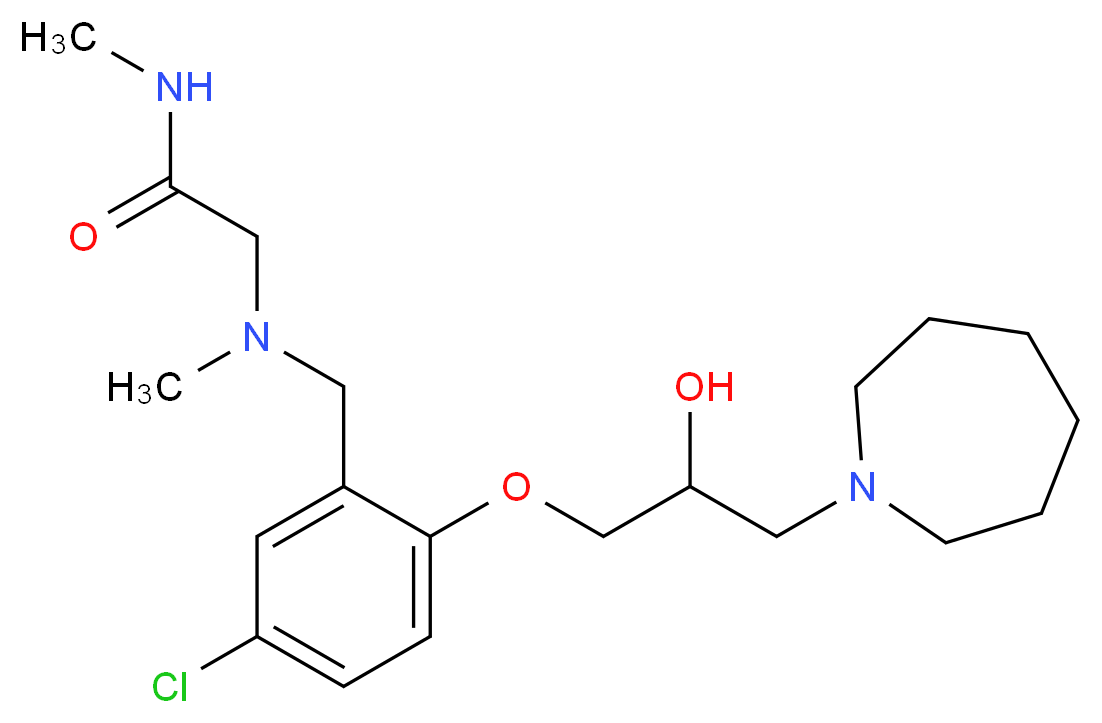 N~2~-[2-(3-azepan-1-yl-2-hydroxypropoxy)-5-chlorobenzyl]-N~1~,N~2~-dimethylglycinamide_Molecular_structure_CAS_)