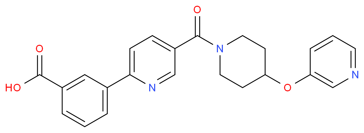 3-(5-{[4-(pyridin-3-yloxy)piperidin-1-yl]carbonyl}pyridin-2-yl)benzoic acid_Molecular_structure_CAS_)