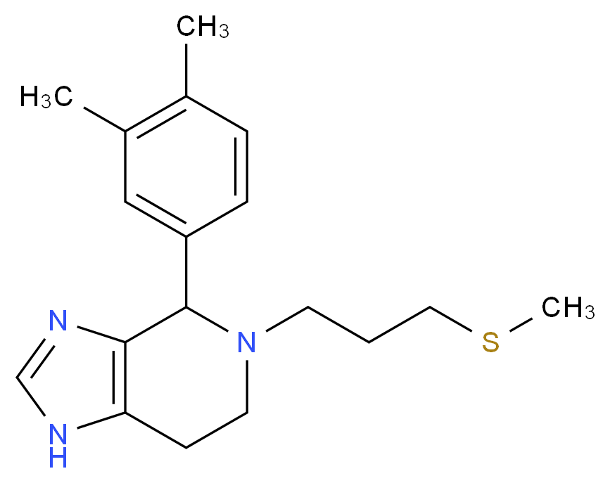 4-(3,4-dimethylphenyl)-5-[3-(methylthio)propyl]-4,5,6,7-tetrahydro-1H-imidazo[4,5-c]pyridine_Molecular_structure_CAS_)