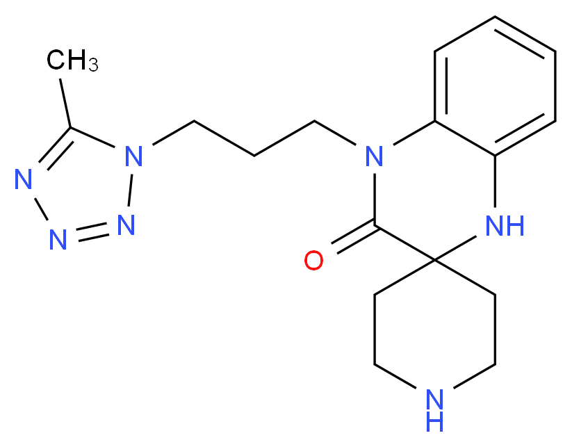 4'-[3-(5-methyl-1H-tetrazol-1-yl)propyl]-1',4'-dihydro-3'H-spiro[piperidine-4,2'-quinoxalin]-3'-one_Molecular_structure_CAS_)