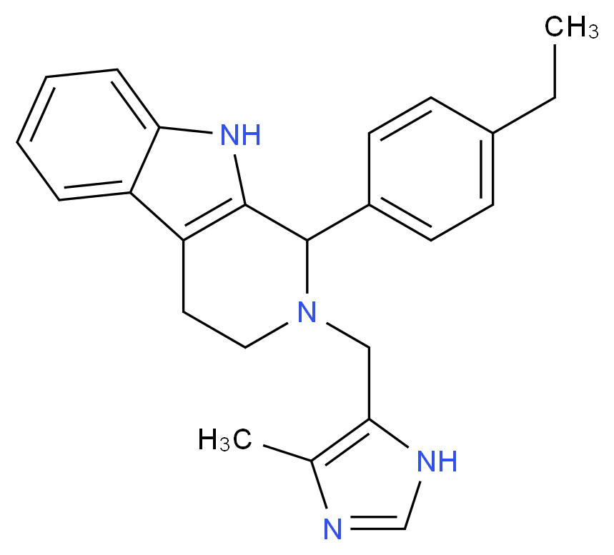 1-(4-ethylphenyl)-2-[(4-methyl-1H-imidazol-5-yl)methyl]-2,3,4,9-tetrahydro-1H-beta-carboline_Molecular_structure_CAS_)