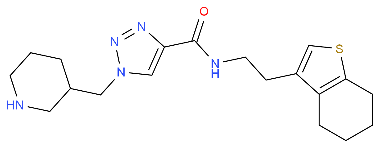 1-(piperidin-3-ylmethyl)-N-[2-(4,5,6,7-tetrahydro-1-benzothien-3-yl)ethyl]-1H-1,2,3-triazole-4-carboxamide_Molecular_structure_CAS_)