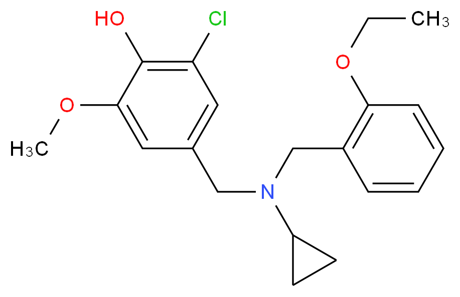 2-chloro-4-{[cyclopropyl(2-ethoxybenzyl)amino]methyl}-6-methoxyphenol_Molecular_structure_CAS_)