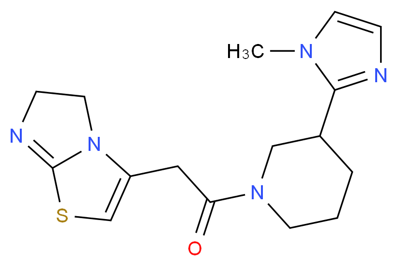 3-{2-[3-(1-methyl-1H-imidazol-2-yl)-1-piperidinyl]-2-oxoethyl}-5,6-dihydroimidazo[2,1-b][1,3]thiazole_Molecular_structure_CAS_)