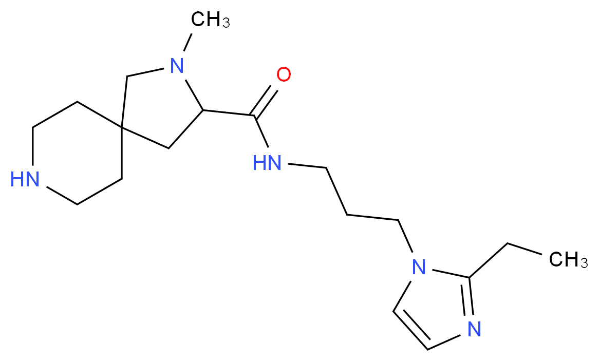 N-[3-(2-ethyl-1H-imidazol-1-yl)propyl]-2-methyl-2,8-diazaspiro[4.5]decane-3-carboxamide_Molecular_structure_CAS_)