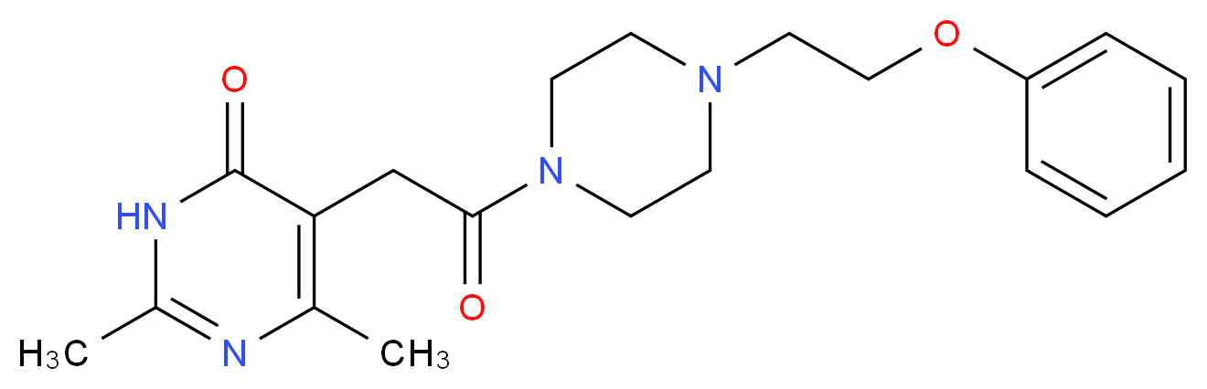 2,6-dimethyl-5-{2-oxo-2-[4-(2-phenoxyethyl)-1-piperazinyl]ethyl}-4(3H)-pyrimidinone_Molecular_structure_CAS_)