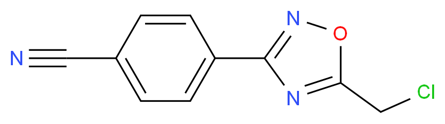 4-[5-(CHLOROMETHYL)-1,2,4-OXADIAZOL-3-YL]BENZONITRILE_Molecular_structure_CAS_)